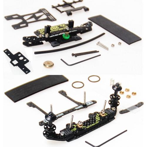 Tamiya Mini 4WD Lettering Carbon Fiber Kit MS/MSL Independent Chassis Fish Head/Spring Single Spear Fishtail Assembled Parts