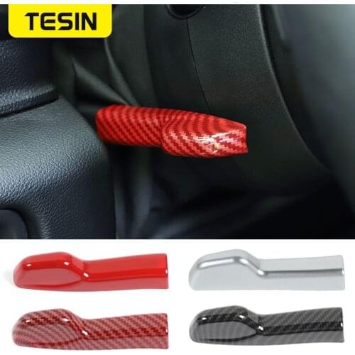 TESIN ABS Car Steering Wheel Height Adjustment Decoration Cover Stcikers For Dodge RAM 1500 2018-2021 Car Interior Accessories