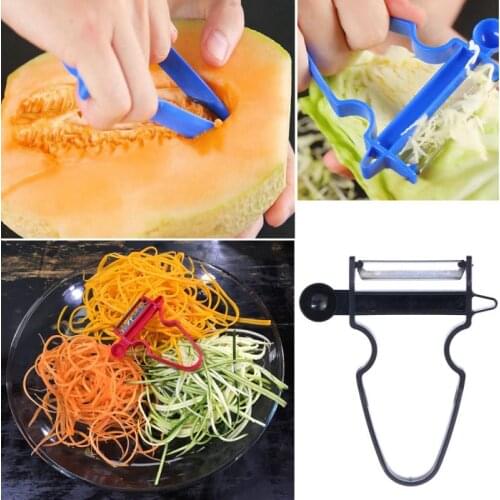 Magic 3 Pieces Peeler Triple Peeler Slicer Shredder Shredded Cossette Vegetables Fruits Potato Shredder Zester Kitchen Tool