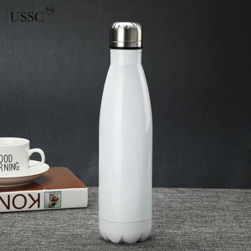 USSC 500ml Submilation Double Wall Vacuum Screw Cap Thermos Flask Insulated Tumber Large Capacity Portable Water Cup HZ007