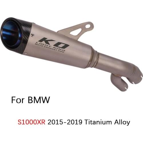 For BMW S1000XR 2015-2019 Motorcycle Exhaust Pipe Titanium Alloy Escape NO DB Killer Slip On Original OEM Catalyst Exhaust