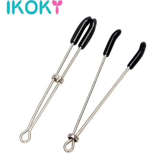 IKOKY Breast Clips Nipple Clamps Sex Toys for Couple Adult Games Nipple Stimulator Stainless Steel Metal Erotic Toys Papilla