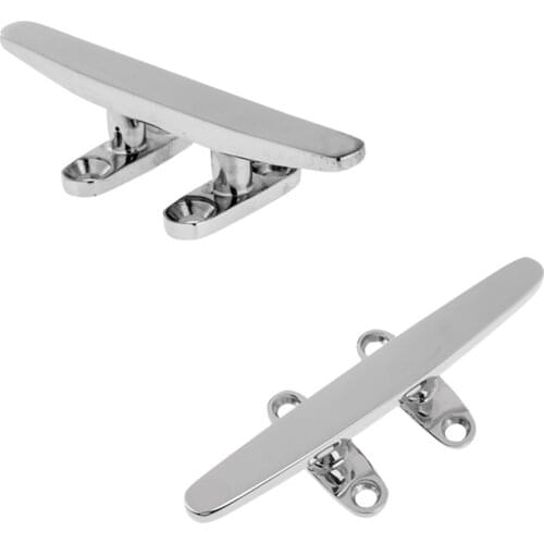 10cm & 14.8cm Hollow Open Base Mooring Deck Boat Rope Cleat - Heavy Duty Marine 316 Stainless Steel