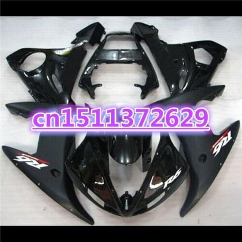 100%Fits ABS Fairing bodywork for YZF R6 2003 2004 2005 YZF-R6 03 04 05 black full YZFR6 600 03-05 fairing kit-Dor D