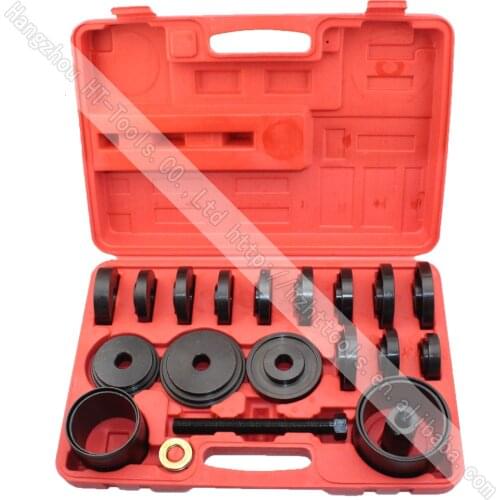 23Pcs FWD Front Wheel Drive Bearing Press Kit Removal Adapter Puller Pulley Tool Kit W/Case High Quality