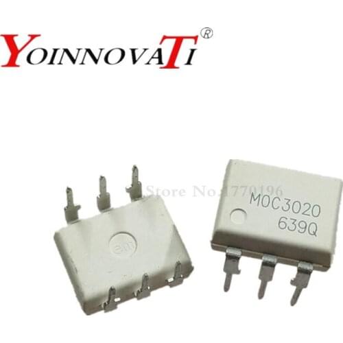 50pcs/lot MOC3020 OPTOISOLATOR 4.17KV TRIAC DIP-6 Best quality