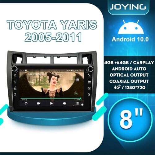 9"Radio Pantalla 1 din Android 10 Car Radio Stereo Head Unit Mutimedia GPS TV Digital For Toyota Yaris 2005 2011 Carplay DVR