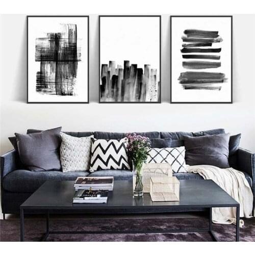 Painting Abstract Black White Nordic Minimalist Line Simplicity Painting Print And Poster Office Wall Pictures Home Decorations