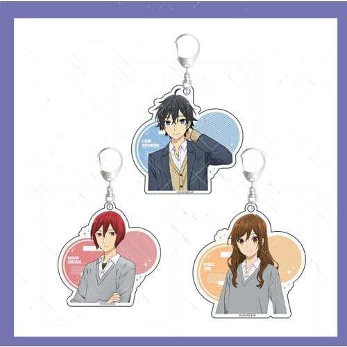 Anime Horimiya Hori-san to Miyamura-kun Hori Kyouko Miyamura Izumi Acrylic Pendant Keychain Bag Charm Keyring Cosplay Xmas Gifts