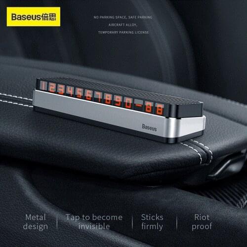 Xiaomi Baseus Car Stickers Temporary Parking Card Telephone Number Holder Auto Park Phone Number Plate Car Numbers Stickers