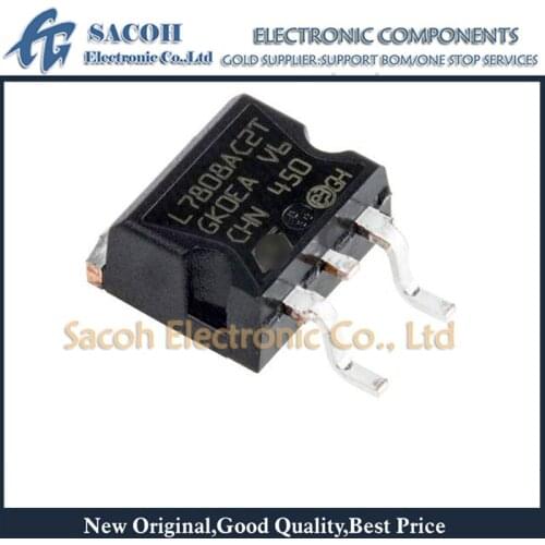 Free Shipping 10Pcs L7808ACD2T-TR L7808ACD2T L7808AC2T L7808CD2T L7808C2T TO-263 Precision 1A 8V regulators