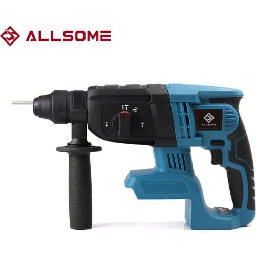 ALLSOME Rechargeable Brushless Cordless Rotary Hammer Drill Tool Rechargeable Hamer Impact Drilll For 18V Makita Battery