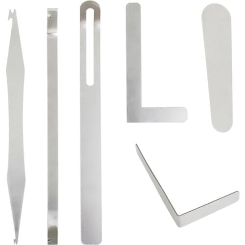 6Pcs Saxophone Repair Tools Silver Stainless Steel Woodwind Musical Instrument Repair Accessories for Sax Flute Piccolo Clarinet