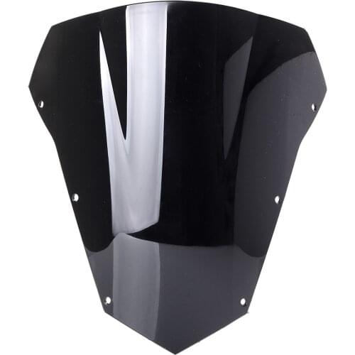 Motorcycle Black Windscreen Windshield Double Bubble ABS For Yamaha FZ6 FAZER 2003 2004 2005 2006 2007 2008