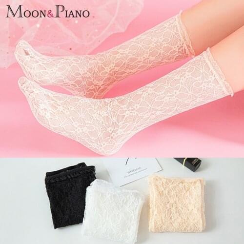Sweet Women Socks Fashion Cute Lolita Girl Lace Princess College Style Comfortable Breathable New 2021 Spring Happy Female Sock