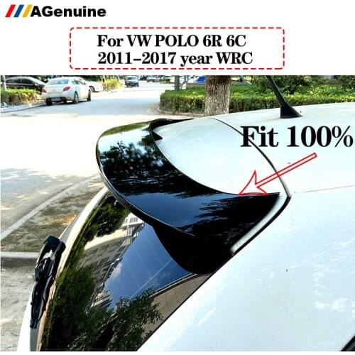 Car modification back window spoiler wing rear door spoiler rear roof spoiler wing for Volkswagen VW Polo 6R 6C WRC ABS Material
