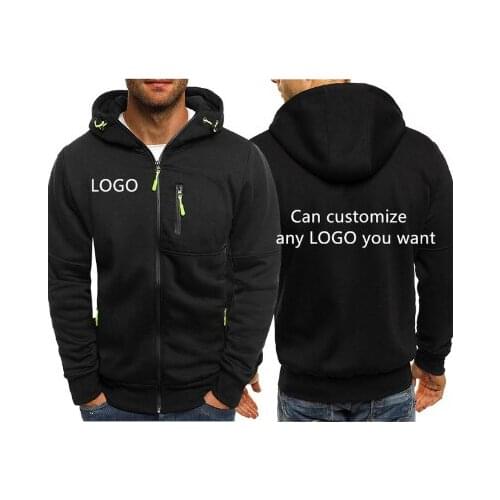 Jacket Men Hoodies Custom Logo Car Anime Funny Print Mens streetwear Fleece Zipper Sweatshirts Hip Hop Harajuku Male Tracksuit