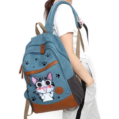 Anime chis sweet home Cosplay Men and women hand painted canvas bag graffiti backpack Korean students bag 2017 new tide