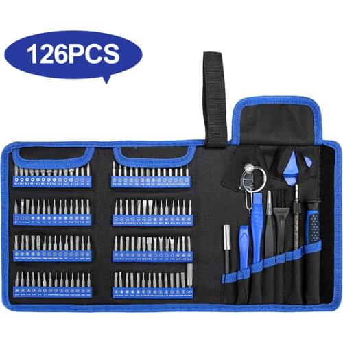 Precision Screwdriver Kit 126 in 1 Torx Pentalobe Phillips Hex Screw Driver Bits for CellPhone RC Drone PC Repair Hand Tools Set