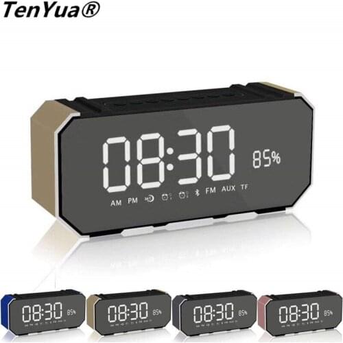DG100 Portable Alarm Clock Radio Clock LED Subwoofer Card Stereo Wireless Bluetooth Speaker for samsung iphone