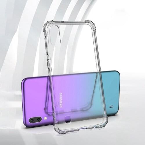 Transparent Silicone Phone Case for Samsung Galaxy A10 A10S A10E Housing Airbag Shockproof Luxury Original Soft Back Cover Funda