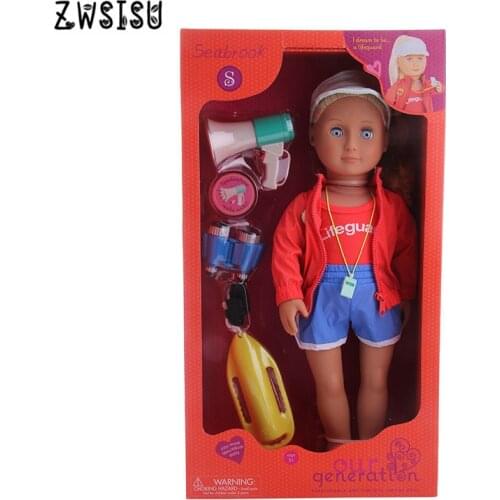 Free Shipping By E-packet Realistic (Include the Doll )11Pcs/Set 18 Inch American Doll & 43 Cm Born Doll For Generation Toy Gift