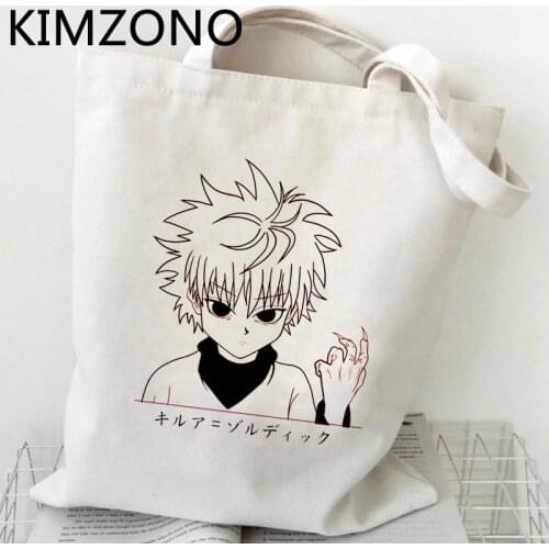 Hunter x Hunter Hxh Killua Hisoka shopping bag recycle bag reusable grocery jute bag cotton handbag bag tote foldable sacolas