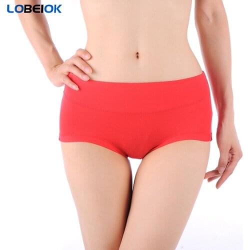LOBEIOK high-grade Bamboo Fiber comfortable underwear women or girl panties L XL XXL XXXL 4XL big size for ladies briefs