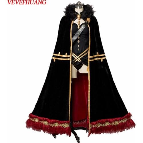 VEVEFHUANG Game Fate/Grand Order Servant Ereshkigal Irkalla Cosplay Costume Black Halloween My Hearo Cosplay Women Dress Uniform