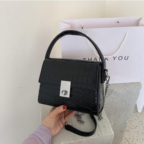 High-quality Textured Buckle Flip Handbag Womens Summer 2021 New Style Small Fresh Texture Trendy One-shoulder Small Square Bag