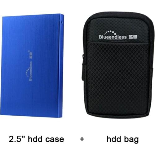 1Set External Hard Drive protect tool(2.5''HDD Case+5''Hdd Bag)sata USB 2.0 sdd hdd Enclosure carry tools