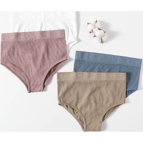 High Waist Briefs Women Panties Seamless Underwear Female Underpants Girls Comfort Sexy Lingerie Tummy Control Shaperwear Pantys