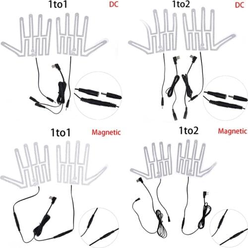 1 Pair 5*9CM 5V USB Heated Socks Carbon Fiber Pads Electric Heated Insoles Winter Warm Arm Hands Waist Heated Gloves