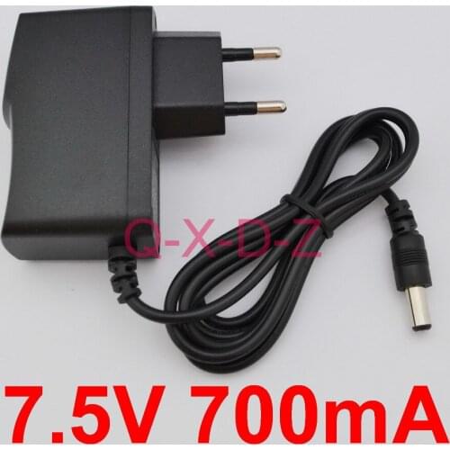 1PCS 7.5V 700mA New AC 100V-240V Converter Adapter DC 7.5V 0.7A 700mA Power Supply EU Plug DC 5.5mm x 2.1mm
