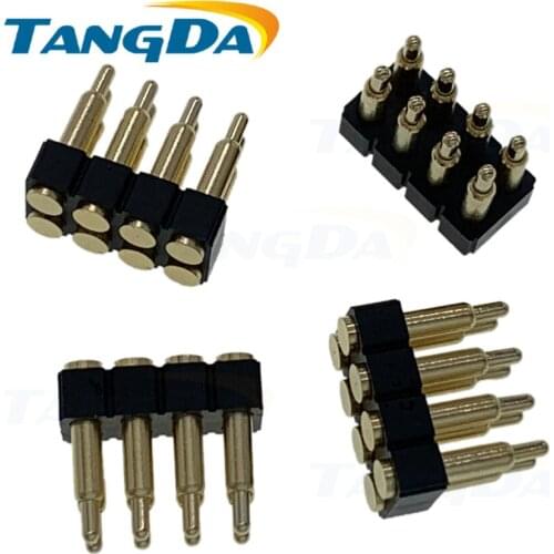 2*4pin pogo pin connector 8p spring contact pin 2.54 8pin gold-plated Connectors height: 5-12mm pitch 2.54mm 2.5 2.54 SMD TANGDA
