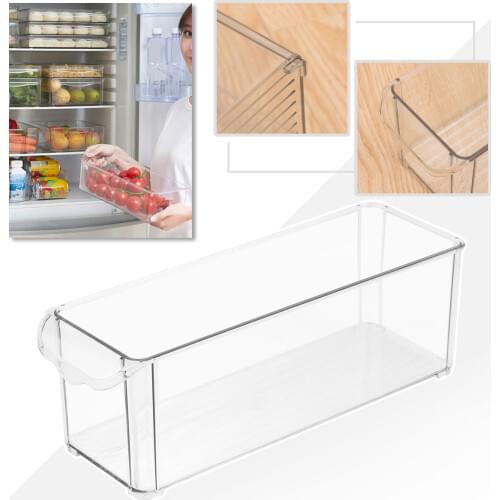 2pcs Multifunctional Bin Storage Container Freezer Bin Refrigerator Organizer Food Storage Fridge Bin for Kitchen Organizer Box