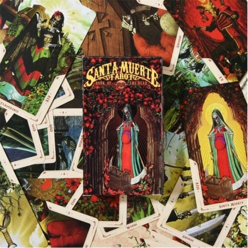270C 1pc 78pcs Cards Santa Muerte Tarot Deck Book of the Dead Family Party Board Game