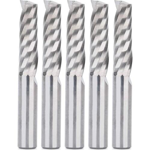 5Pcs Up Down Cut 6MM Spiral Solid Carbide CNC Router Endmill Compression Wood Tungsten End Milling Cutter Tool Bit