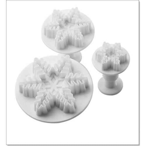 50set/lot,Snowflake Plunger Mold cake decorating tools Cake tools/cookie cutters 3pcs/set