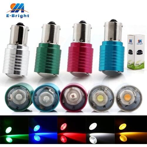 50PCS 1156 S25 BA15S 3W 270Lm Led Bulb White Red Blue Amber Green For DC 12V Car Parking Light Coner Lamp Tail Turn Signal Light