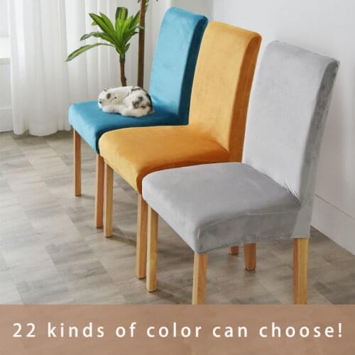 Airldianer Solid color velvet chair cover Four seasons universal elastic seat cover For Hotel Living Room Anti-dirty 1/2/4/6PCS