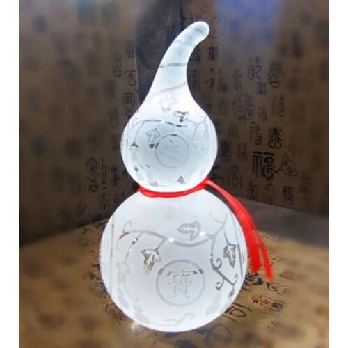 White crystal gourd and safe gourd feng shui accessories