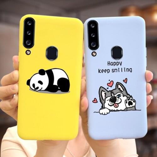 Cute Panda Cat Cover For Samsung Galaxy A20s Case SM-A207F Soft Slim Fundas Back Cover For Samsung A20s A 20 S A207F Phone Cases