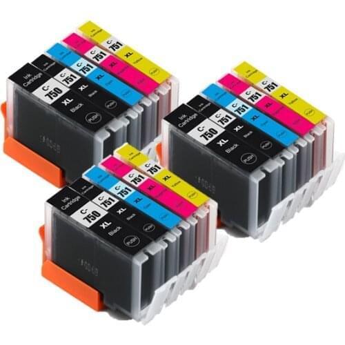 PGI-750 CLI-751 compatible ink cartridge for canon PIXMA ip7270 MG5470 MX727 MX927 MG6470 MG5570 IX6770 MG6670 IX6870 printer