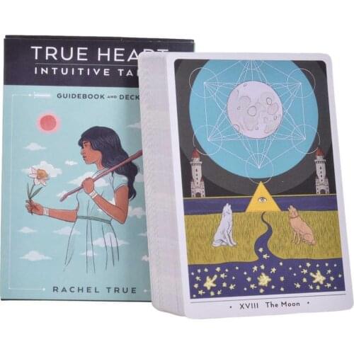 Tarot Cards For True Heart Intuitive Tarot Board Games Deck Divination Book Sets For Beginners Game Toys For Kids Adults