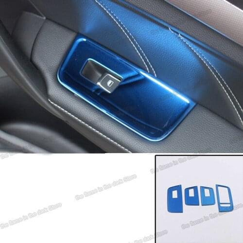 Lsrtw2017 Stainless Steel Car Inteior Window Lifter Control Button Panel Trims for Mg Mg6 2018 2019 2020 Accessories Auto