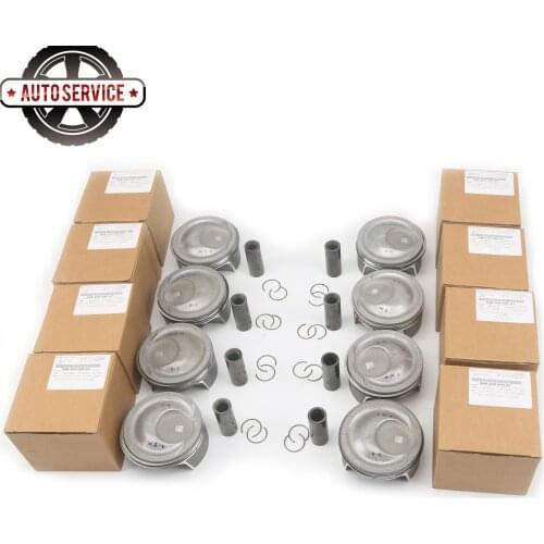 Turbo 4.8T V8 Pistons & Piston Rings Kit 948 103 931 16 948 103 045 67 For Porsche Cayenne 92A 9PA Panamera 970 STD Size