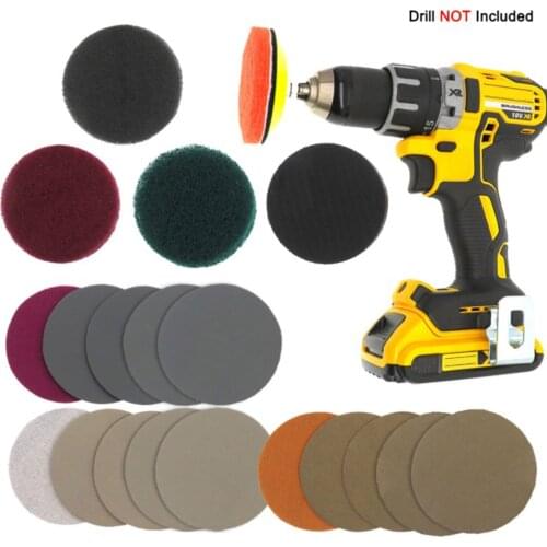 21Pcs Car Lights Kit Polishing Restoration Car Headlights Repair Set Car Care Sanding Discs Pad M16 Drill Adapter No Drill