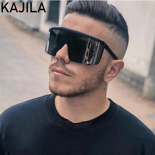 2020 Fashion Oversized Square Sports Sunglasses Men Big Frame Brand Designer Vintage Rectangle Sun Glasses For Man Shades oculos