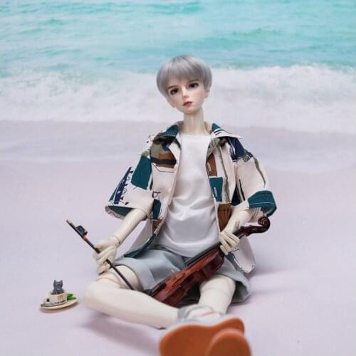 BJD doll clothes suitable for 1-3 1-4 uncle size short-sleeved graffiti shirt shorts doll accessories